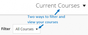 Filter Blackboard Courses