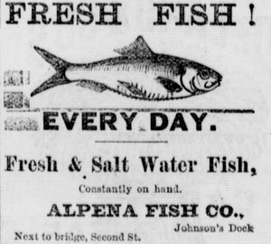Image of vintage advertisement for fresh fish