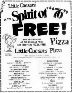 Little Caesars' Advertisement from 1975