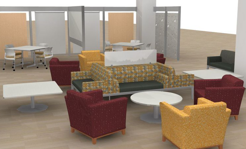 Figure 1. Prototype design for new 3rd floor group study space