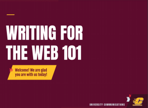Writing for the Web 101 presentation deck