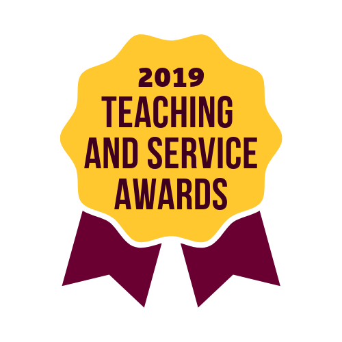 2019 Teaching and Service Award graphic