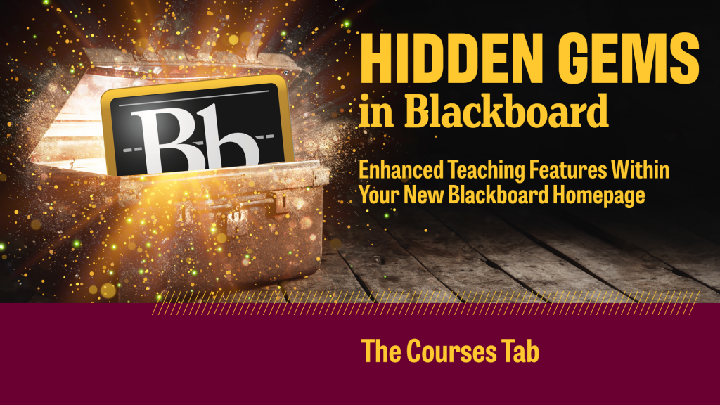 Blackboard Hidden Gems - The Courses Tab