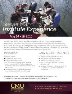 2016 Beaver Island Institute Flyer (Final)